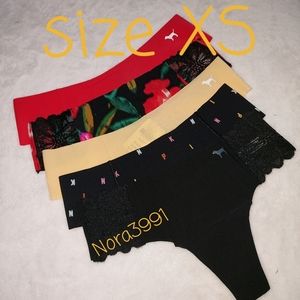 New PINK thong size XS